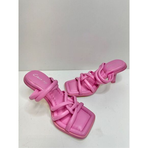 Sam Edelman Circus Sandals Womens Size 5 Pink Savanna Strappy Barbie Heels - Picture 3 of 9